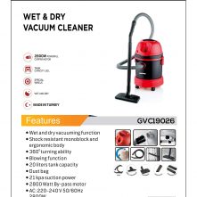 Geepas 2800W Dry & Wet Vacuum Cleaner for Daily Use – 20L Dust Bag Capacity and Powerful Motor – Wet & Dry Vacuum Cleaner – 21kpa Suction Power -2-Year Warranty Vacuum Cleaners TilyExpress