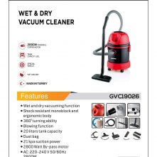 Geepas 2800W Dry & Wet Vacuum Cleaner for Daily Use – 20L Dust Bag Capacity