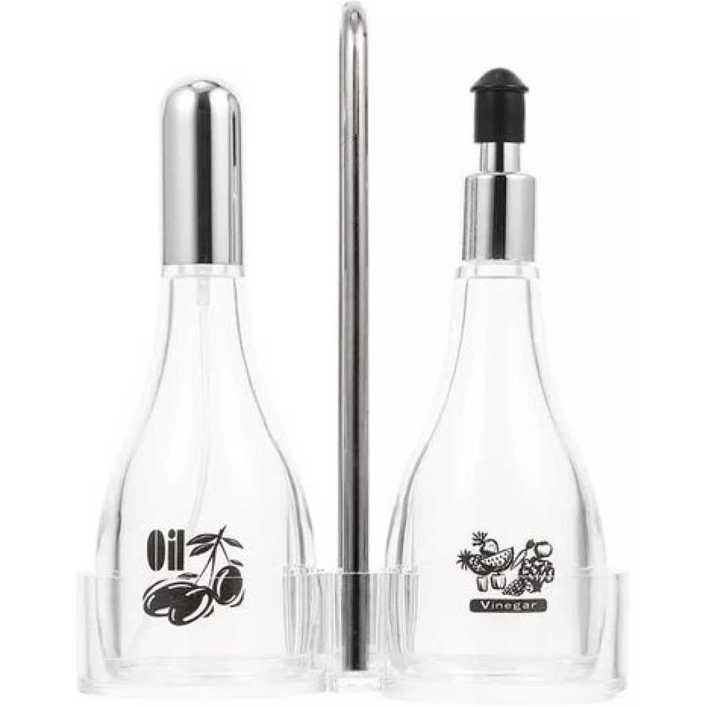 2 Pcs Acrylic Vinegar Oil Dispenser Sauce Sprayer Bottle Set -Colourless Oil Sprayers & Dispensers TilyExpress