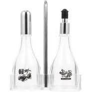 2 Pcs Acrylic Vinegar Oil Dispenser Sauce Sprayer Bottle Set -Colourless