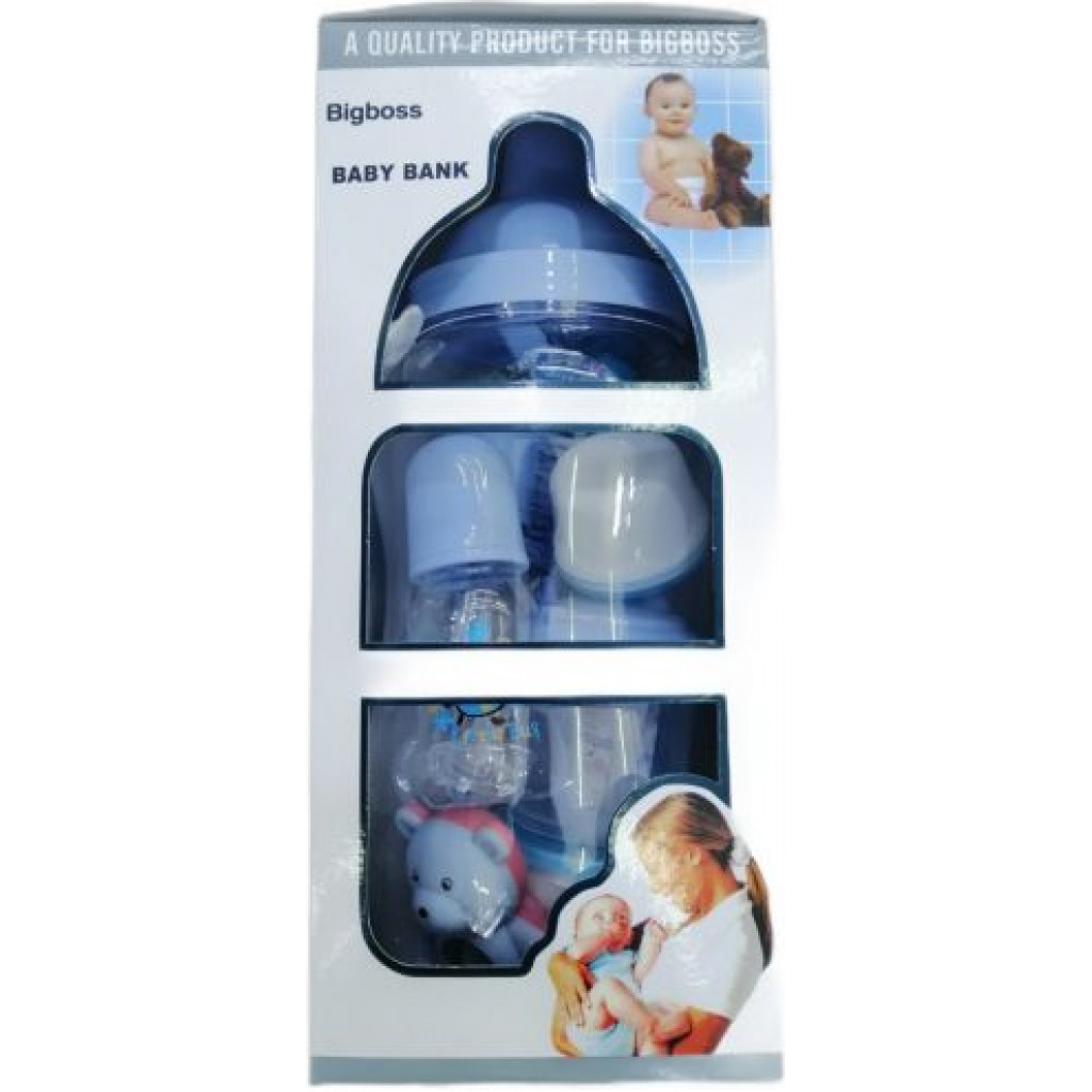 Big Boss 13-in-1 Milk Baby Feeding Bottle Gift Set -Blue