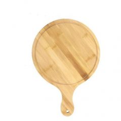 24cm Wooden Serving Pizza PlateTray,Chopping Board,Brown.