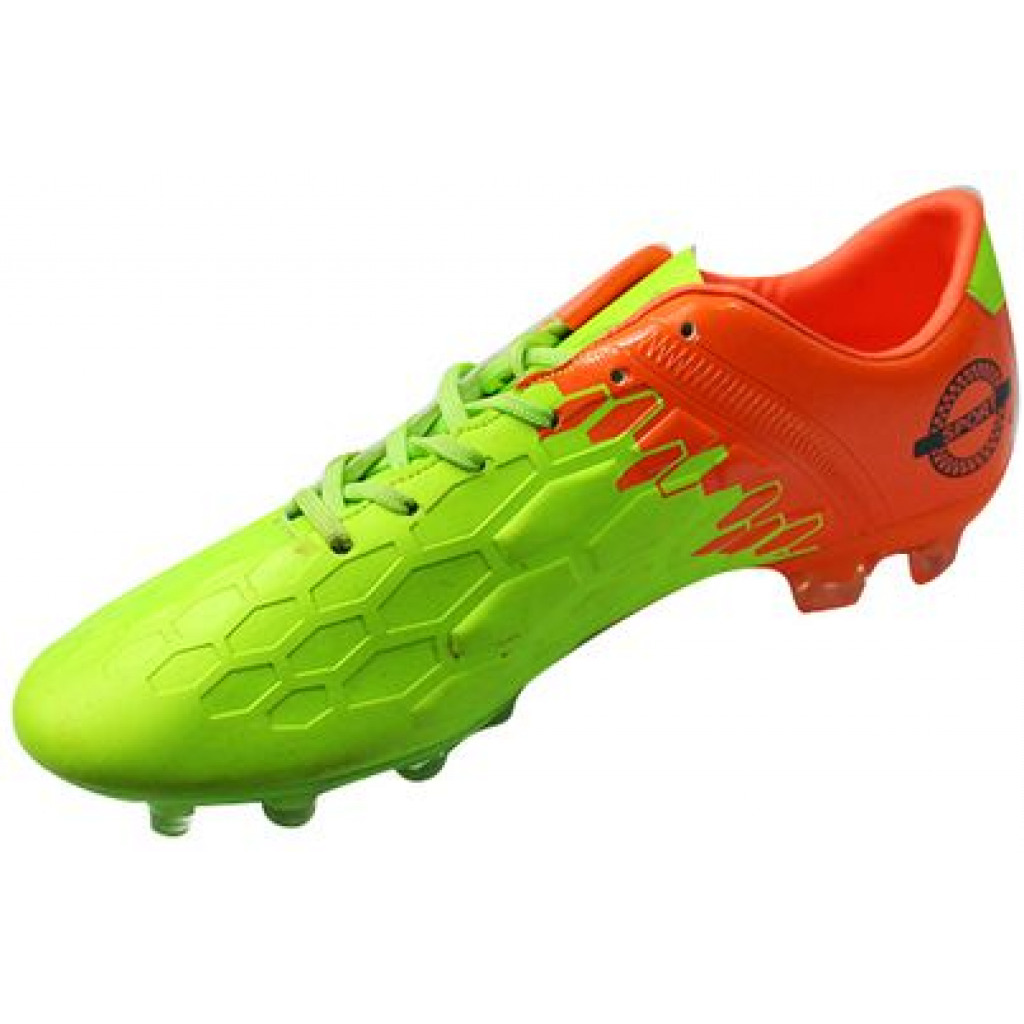 Men's Soccer Cleats - Light Green, Orange