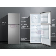 Hisense 266L Fridge RT266N4DGN; Double Door Top Mount Freezer Frost Free Refrigerator - Silver