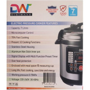 Digiwave 7L Electric DWPC-1703 Pressure Cooker 1200W – Maroon Pressure Cookers TilyExpress