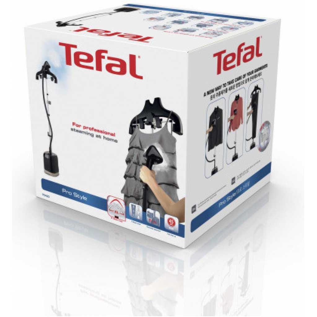 Tefal Pro Style Upright 1.5 L Garment Steamer, 1700 W, Black/Gold, Plastic, IT3420M0