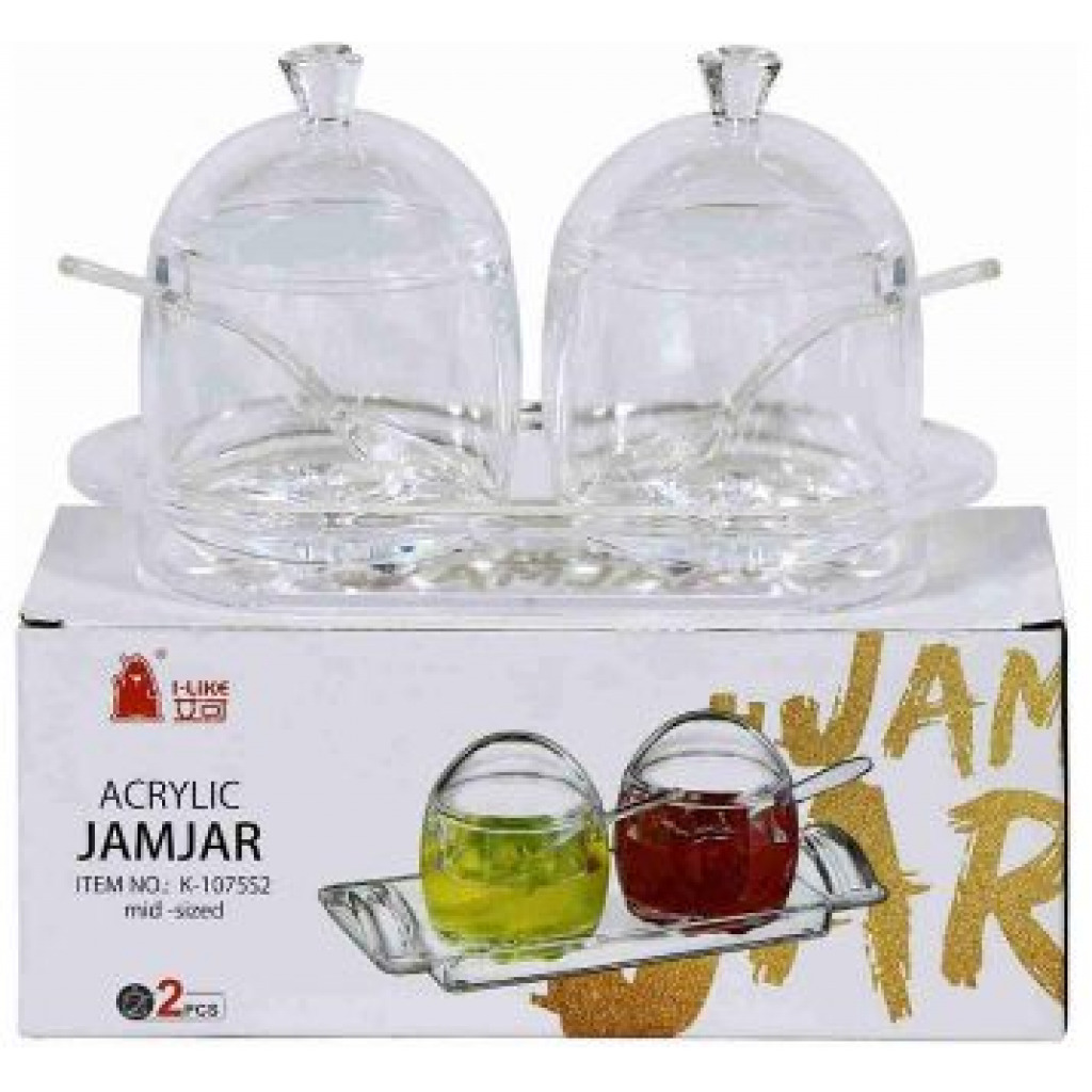 Acrylic Spice Jar Kitchen Storage Bottle Salt Jar Sugar Bowl Box Set- Clear Spice Racks TilyExpress 3