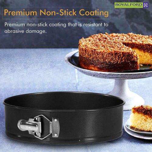 Royalford Non-Stick Quick-Release Springform Cake Tin with Loose Base, 24 cm , Baking Tin, Easy Release Pan, RF7036