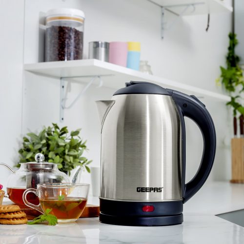 Geepas Electric Kettle, 1.8 Liter, 1500 Watts, Silver, GK5466