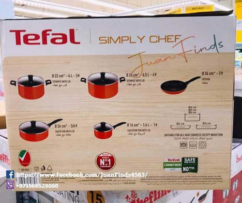 Tefal Simply Chef 15 piece Cookware Set Orange B092SE85