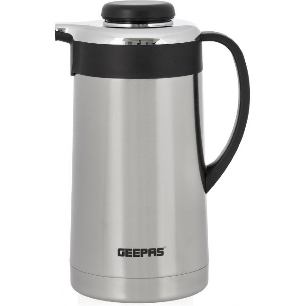 Geepas 1.3L Stainless Steel Vacuum Flask, Double Walled Airpot,GVF27016