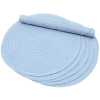 6 Round Decorative Placemats Table Mats- Light Blue