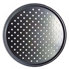 30cm Vented Pizza Pan With Holes Baking Tray Bakeware, Black