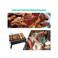 BBQ Portable & Foldable Charcoal Barbecue Grill - Black