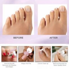 5-in-1 Electric Pedicure And Manicure Nail Drill File Grinder Grooming Kit Includes Callus Remover, Pink Feet Hands & Nails Care TilyExpress 2