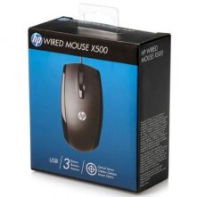 Hp X500 High Quality Optical Wired USB Mouse – Black Mouse TilyExpress