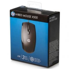 Hp X500 High Quality Optical Wired USB Mouse - Black