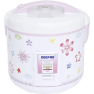 Geepas GRC4331 3.2 Liter Electric Rice Cooker, White, Plastic Material