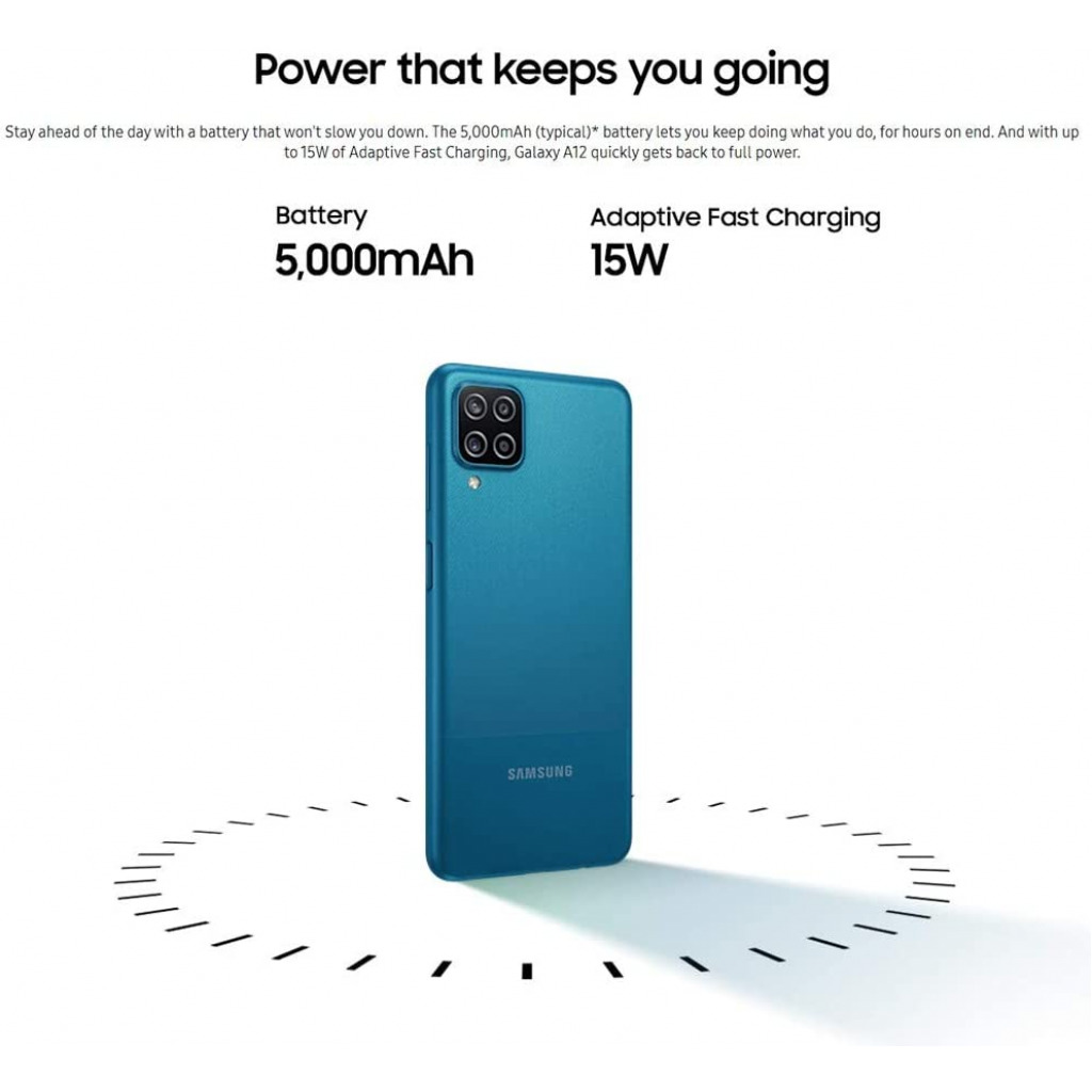 Samsung Galaxy A12 (A125M) 4GB RAM, 128GB ROM , 48MP, 5000mAH Dual SIM – Blue Samsung Smartphones TilyExpress 10