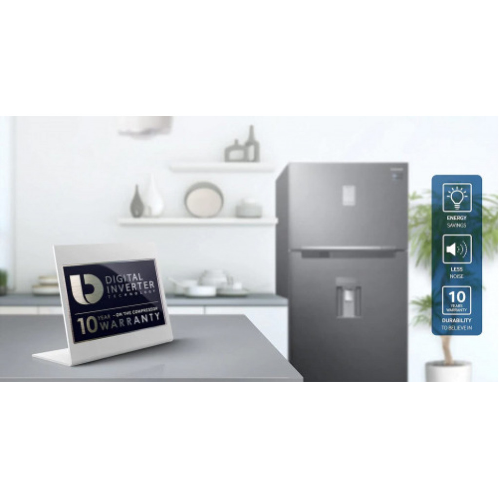 Samsung 850-Litres Fridge RT85 K7110SL |Top Mount Freezer with Digital Inverter Compressor, Easy Clean Steel finish, Water Dispenser