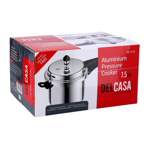 Delcasa DC1125 7.5L Aluminium Pressure Cooker - Silver