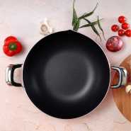 Royalford RF325WP30 Aluminium Wok Pan 30 CM -Red