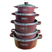 Dissini Italy 10 Piece Non-Stick Serving Dishes Saucepans Cookware – Multi-colours