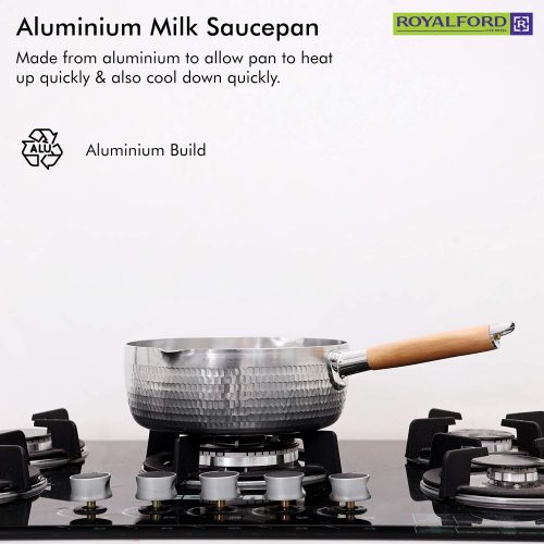 Royalford Aluminium Saucepan, 24 cm, Silver, RF329SP24