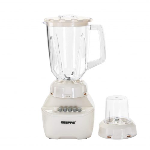 Geepas Blender - GSB5362 2 In 1 1.5L 400W Blender -White