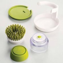 1 Piece of Soap Dispensing Palm Storage Stand Dishwasher Brush, Multi-Colour Soap Dispensers