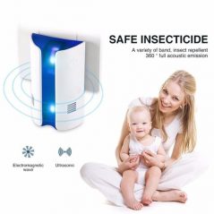 Electronic Ultrasonic Pest Repeller For Mice Bed Bugs Moths Spiders Mosquitoes Insect -White