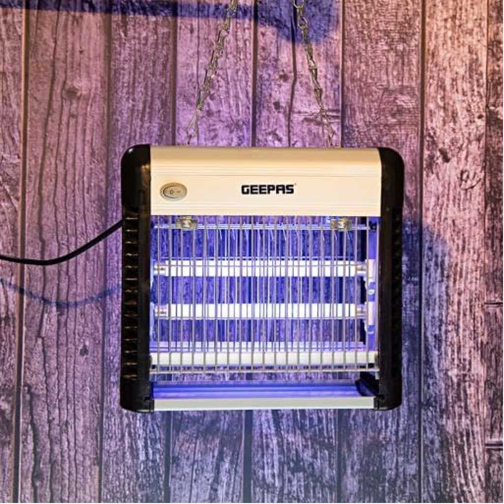 Geepas GBK1131N Fly and Insect Killer - Powerful Fly Zapper 10W UV Light - Electric Bug Zapper, Insect Killer, Fly Killer, Wasp Killer - Insect Killing Mesh Grid, with Detachable Hang- 2 Year Warranty
