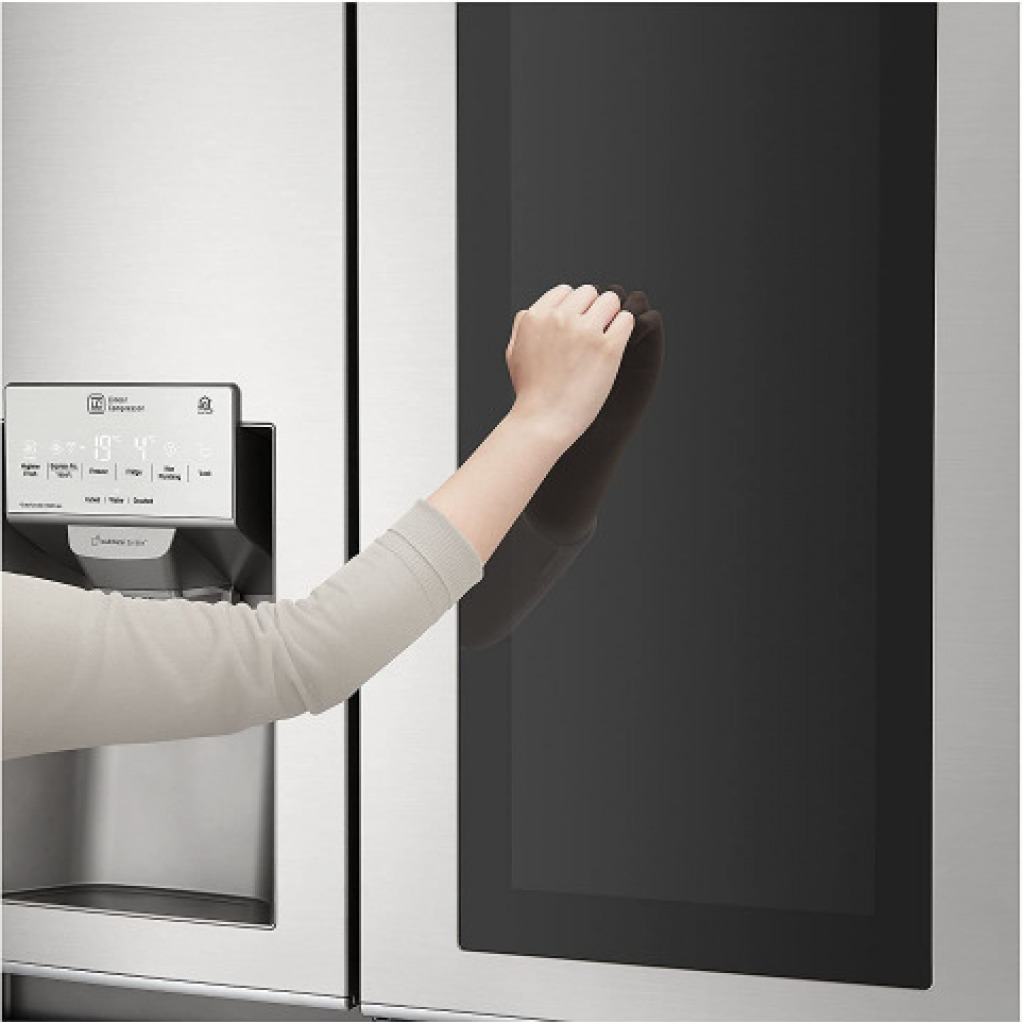 LG 668 L InstaView Door-in-Door Wi-Fi Inverter Side-by-Side Refrigerator (GC-X247CSAV, Noble Steel)