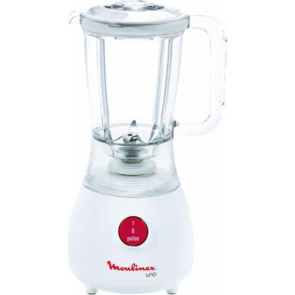 Moulinex Blender Uno 350 Watts, Compact Blender, 1.25 Liter Jar + Grinder + Grater, LM2221BA