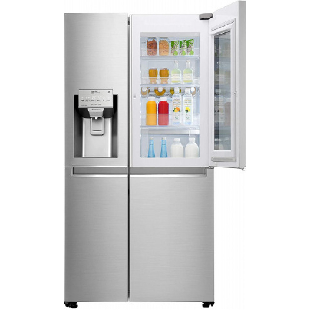 LG 668 L InstaView Door-in-Door Wi-Fi Inverter Side-by-Side Refrigerator (GC-X247CSAV, Noble Steel)