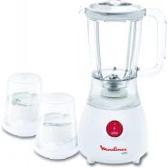 Moulinex Blender Uno 350 Watts, Compact Blender, 1.25 Liter Jar + Grinder + Grater, LM2221BA