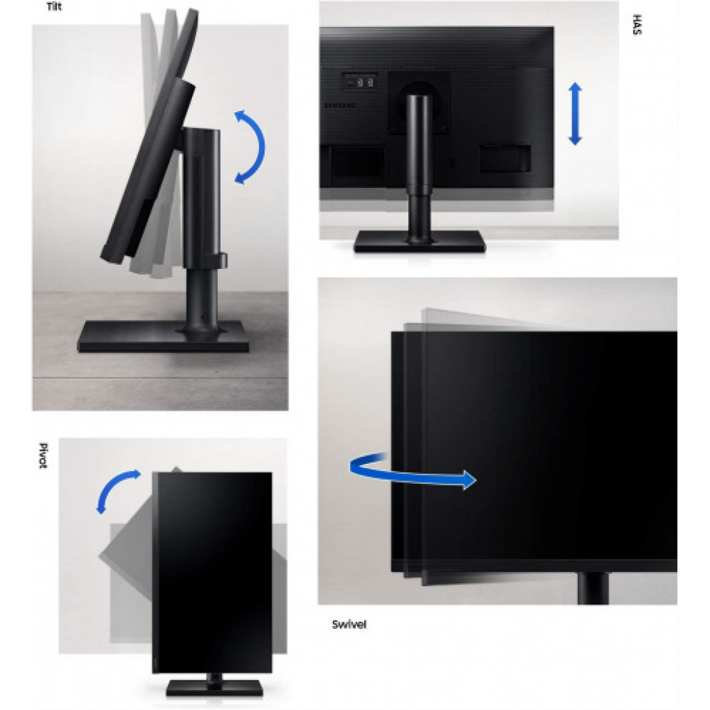 Samsung 24-Inch Monitor LF24T450 - T45F Series - LED monitor Digital TV- 24" - 1920 x 1080 Full HD (1080p) @ 75 Hz - IPS - 250 cd/m² - 1000:1-5 ms - 2xHDMI, DisplayPort - black