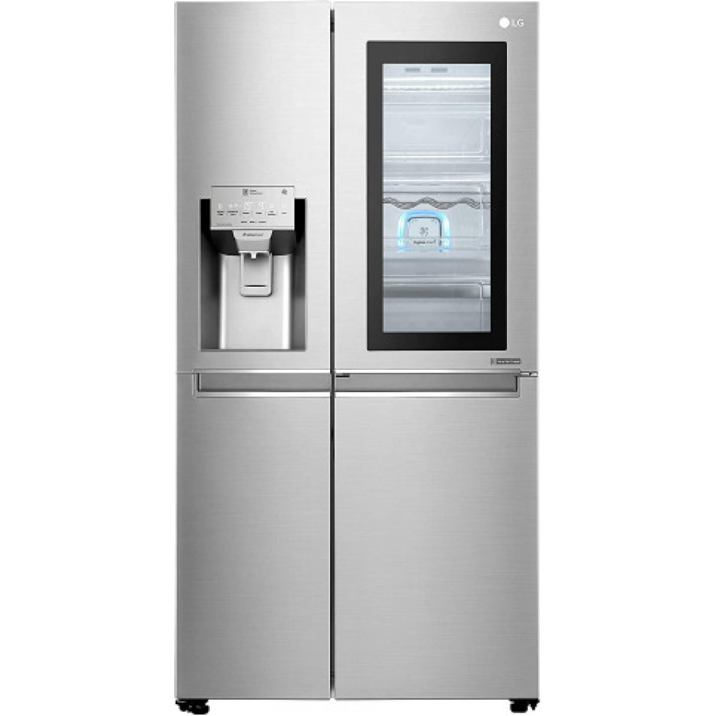 LG 668 L InstaView Door-in-Door Wi-Fi Inverter Side-by-Side Refrigerator (GC-X247CSAV, Noble Steel)