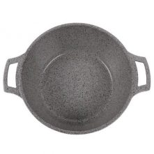 Life Smile 3 Pieces Of Non-stick Serving/Saucepans/Cookware- 24x28x32CM -Grey