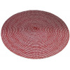 6 Pc Round Decorative Placemats Table Mats- Red &White