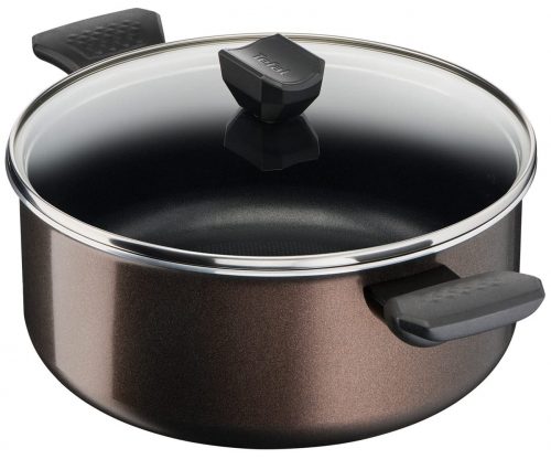 Tefal Easy Cook & Clean B5544602 Cooking Pot 24 cm (4.7 L) with Lid Suitable for All Heat Sources Except Induction