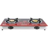 Geepas GK5602 Tempered Glass Double Burner Gas Cooker