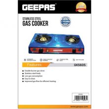 Geepas GK5605 Stainless Steel Gas Cooker - Silver