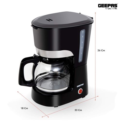 Geepas Liquid Filter Coffee Machine,Black - GCM6103