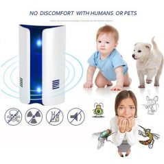 Electronic Ultrasonic Pest Repeller For Mice Bed Bugs Moths Spiders Mosquitoes Insect -White