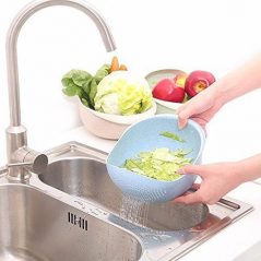 1Pc Fruits Vegetable Washing Bowl Food Strainer Rice Colander -Multi-colours Colanders & Food Strainers TilyExpress 3