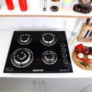 Geepas GK4410 4 Burners Gas Cooker with 2-in-1 Built-in Gas Hob – Black Gas Cook Tops