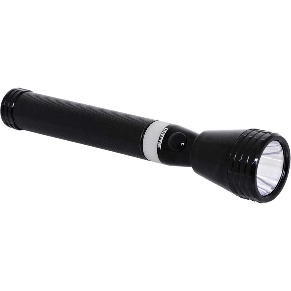 Geepas GFL4641 Rechargeable LED Flashlight Torch - Black