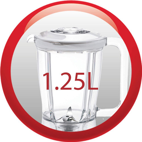 Moulinex Blender Uno 350 Watts, Compact Blender, 1.25 Liter Jar + Grinder + Grater, LM2221BA Countertop Blenders