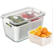 6.25L Refrigerator Organizer Bin Storage Container For Fruits Vegetables-White . Food Savers & Storage Containers TilyExpress 2